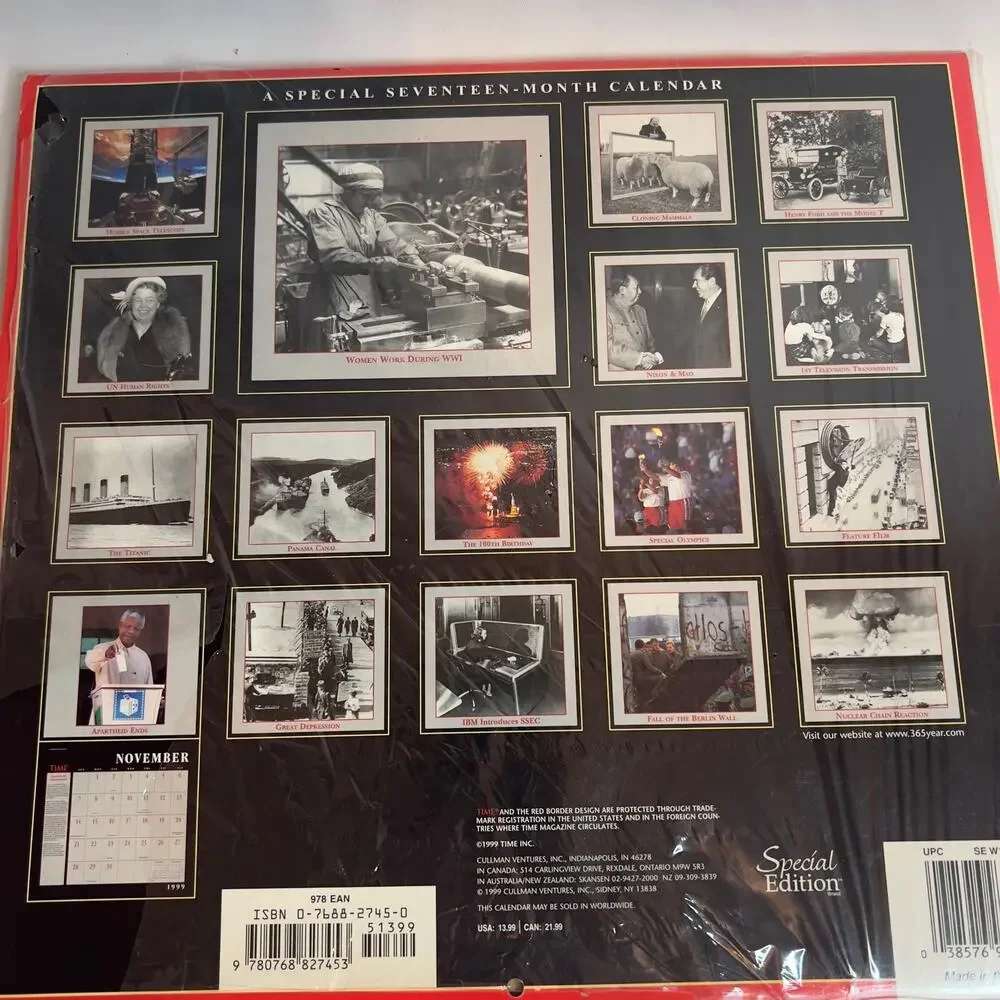 Time Great Events of the 20th Century 17-Month 2000 Calendar Aug 99 - Dec 2000